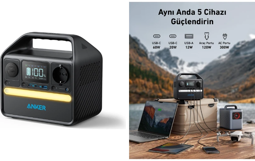 Anker SOLIX 522 320 Wh 300 W Tanabilir G Kayna 7299 TL | ndirimci  Panda